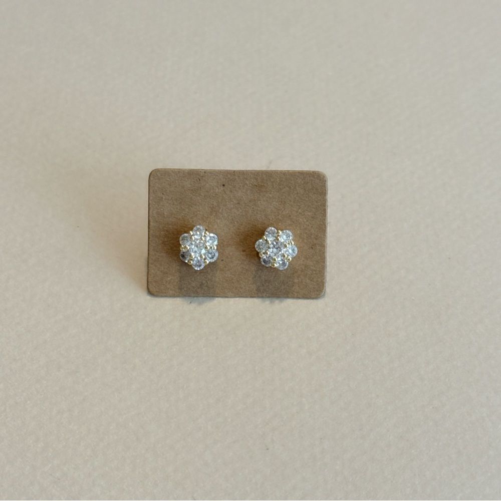 Diamond flower earrings M1000
